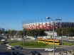 A new Warsaw tram in front of Stadion Narodowy